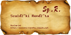 Szalóki Renáta névjegykártya
