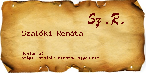 Szalóki Renáta névjegykártya