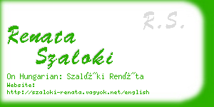 renata szaloki business card